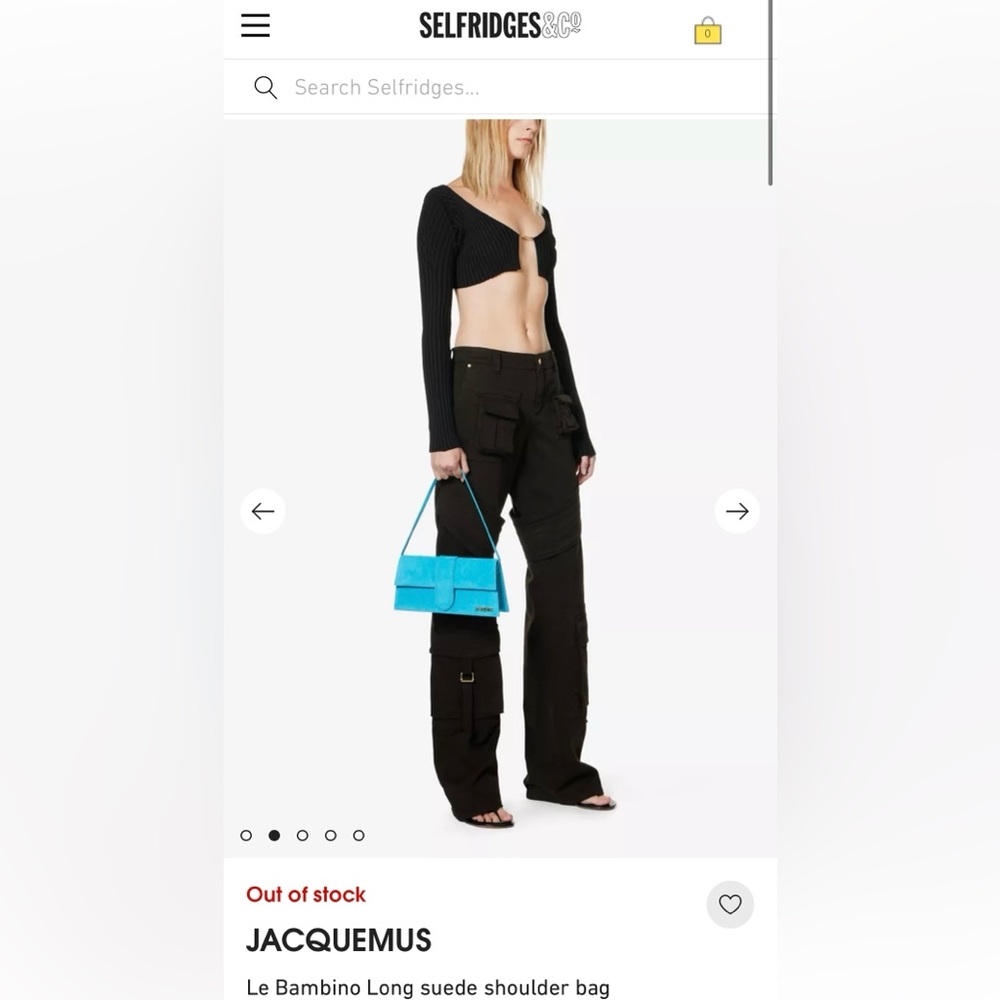 JACQUEMUS Suede Le Bambino Long Dark